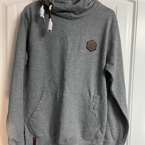 Gray Hoodie with Leather Accents‎ carry our passion men’s medium